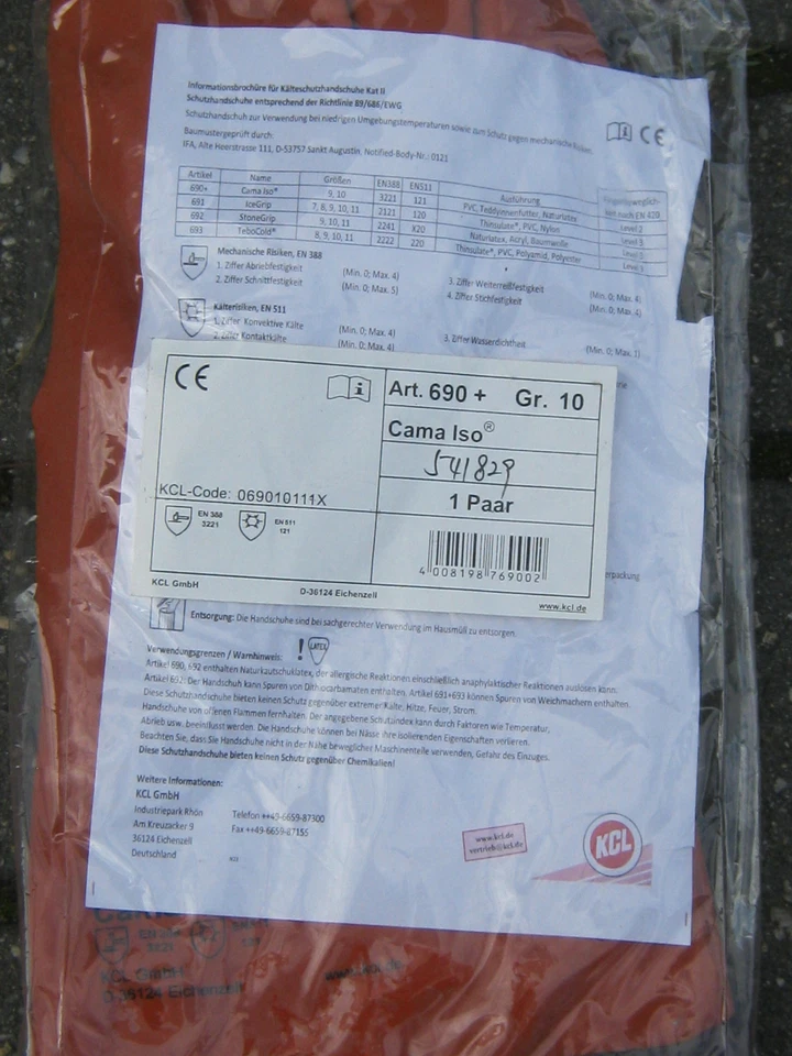 KCL Winterhandschuh Cama Iso Art. 690+ Gr. 10 - Bild 1 von 1
