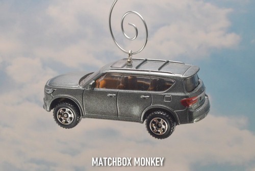 Silver Infiniti QX80 Luxury SUV Truck Christmas Tree Ornament 1/64 Nissan - Picture 11 of 11
