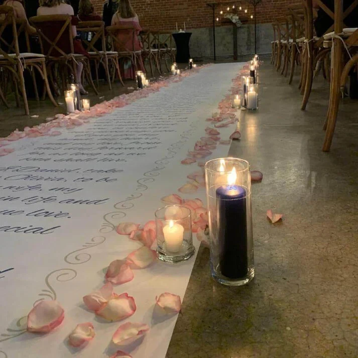 Custom Wedding Aisle Runner, Your Wedding Vows, 20-100 Feet - Image 4 of 4