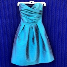 Alfred Sung Knee Length Strapless Dress w/ Pockets