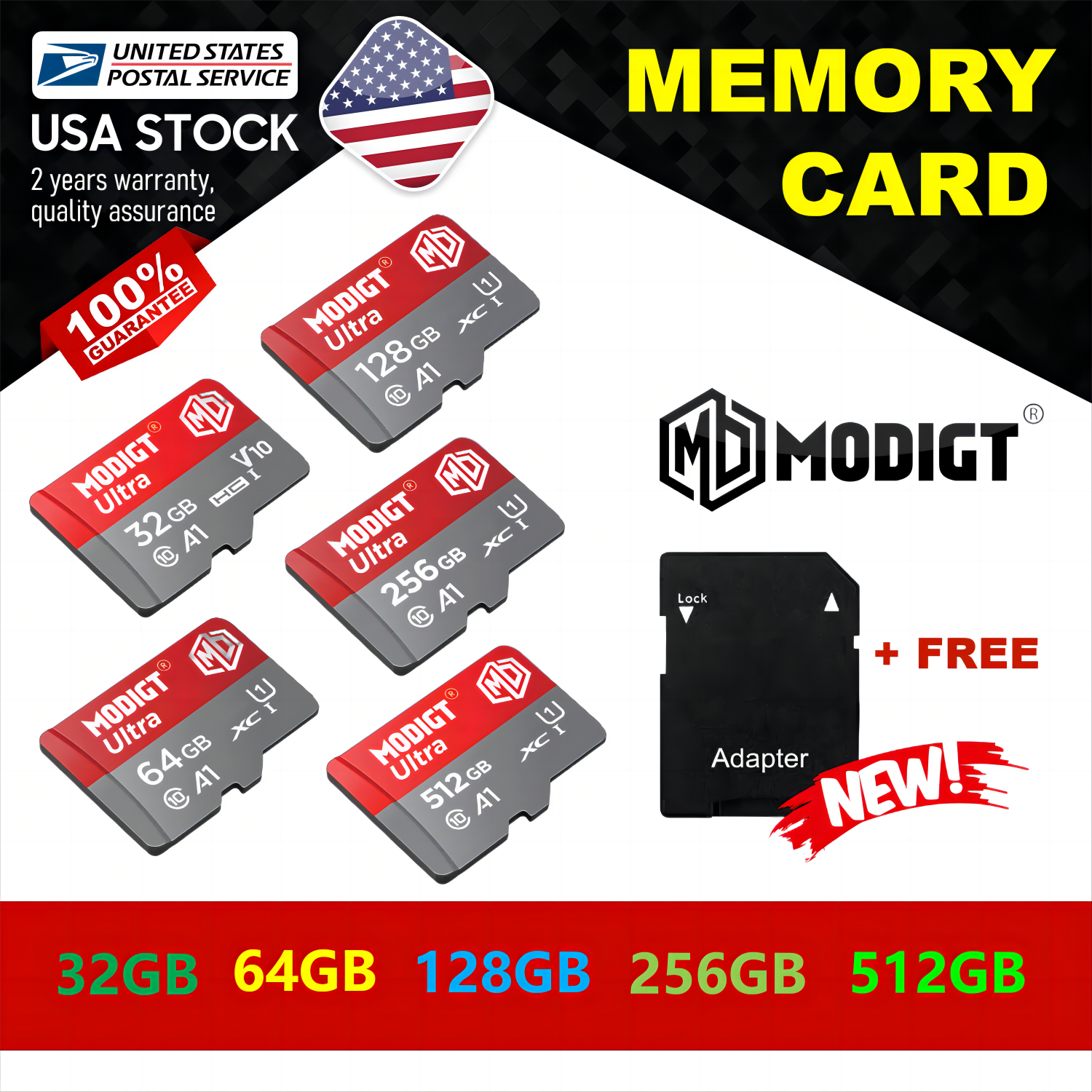 32GB-512GB Micro SD Card Ultra Memory Card For Camera / Smartphone / Computer