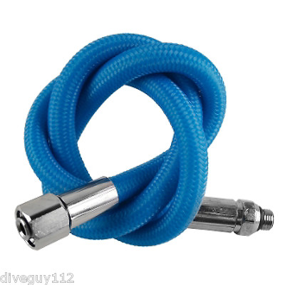 #ad Miflex Low Pressure Regulator 40quot; Braided Hose LP Dive Second Stage Scuba Blue $54.95