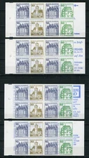 GERMANY 1979 BOOKLETS "CASTLES & CITIES" LOT OF 8 DIFFERENT, Sc 1231b, MNH