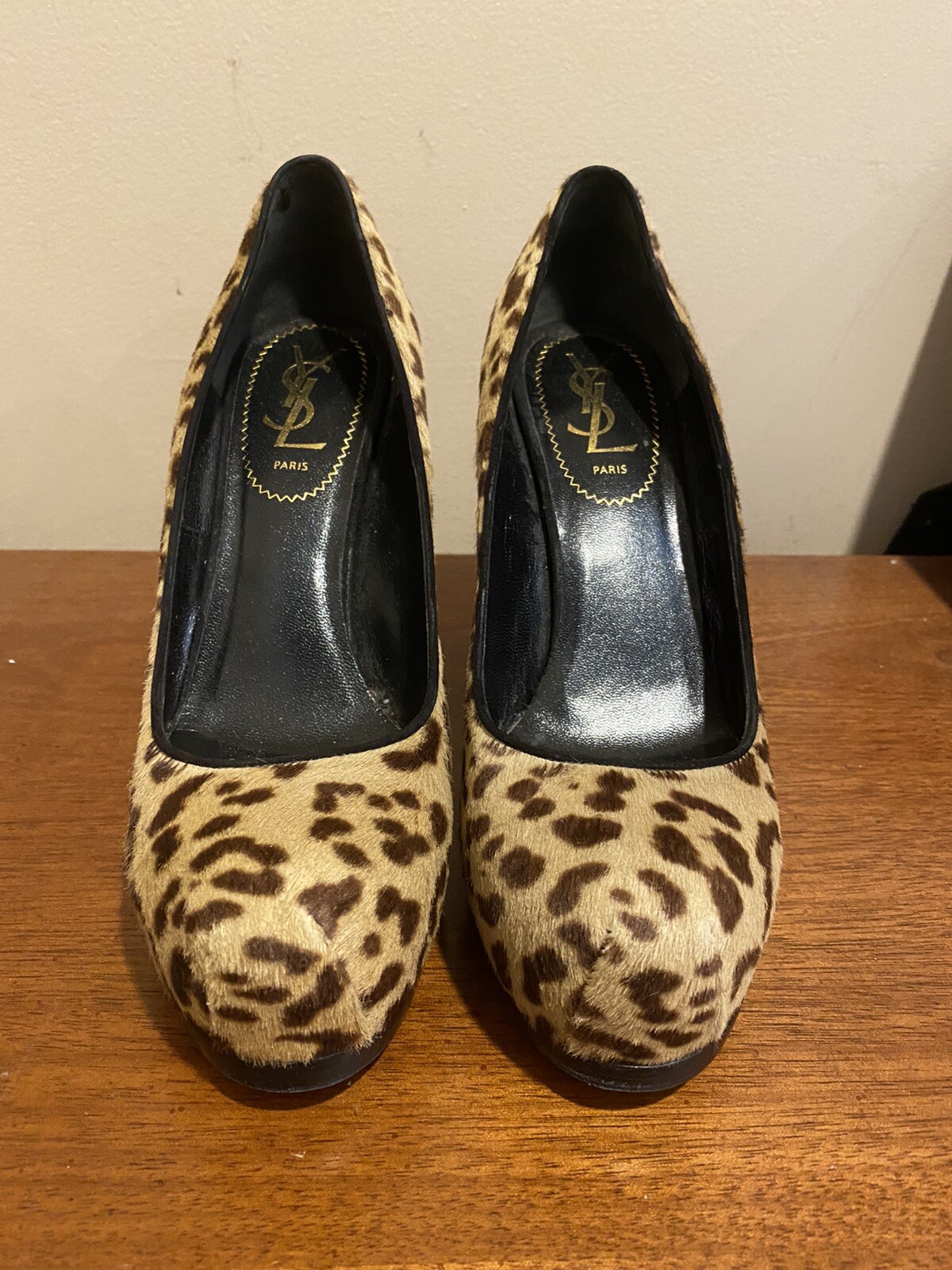 SAINT LAURENT YSL Décolleté stampa animale peli di pony