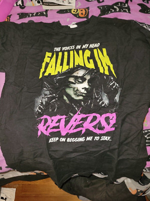 Voices in My Head Falling In Reverse Black T-Shirt Cotton  RM713