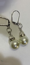 Beautiful Handmade faux pearl earrings
