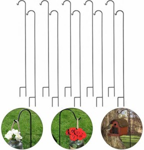 4/8er Metallstab Hirtenstab Laternenhalter Schäferstock Garten Stecker