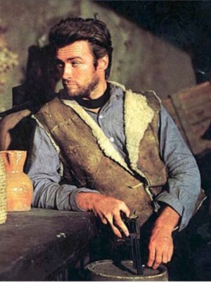 MEN CLINT EASTWOOD THE MAN WITH NO NAME REAL SHEEPSKIN SHEARLING