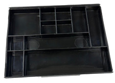 Special Quality 11 Compartments Clear Plastic Box for storage Black 