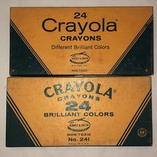 2 vintages packs of Binney Smith Crayola Drawing Crayons 241 - 24 pack