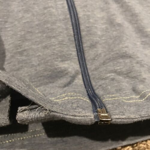 boston proper Womens Size S Blue Gray Yellow Stripe Full Zip Jacket Athletic A49 - Picture 3 of 4