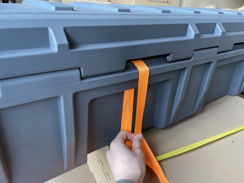 110L Tool Box Low Profile Roof Storage Case Box Waterproof Cargo Box Plastic Hea - Picture 5 of 12