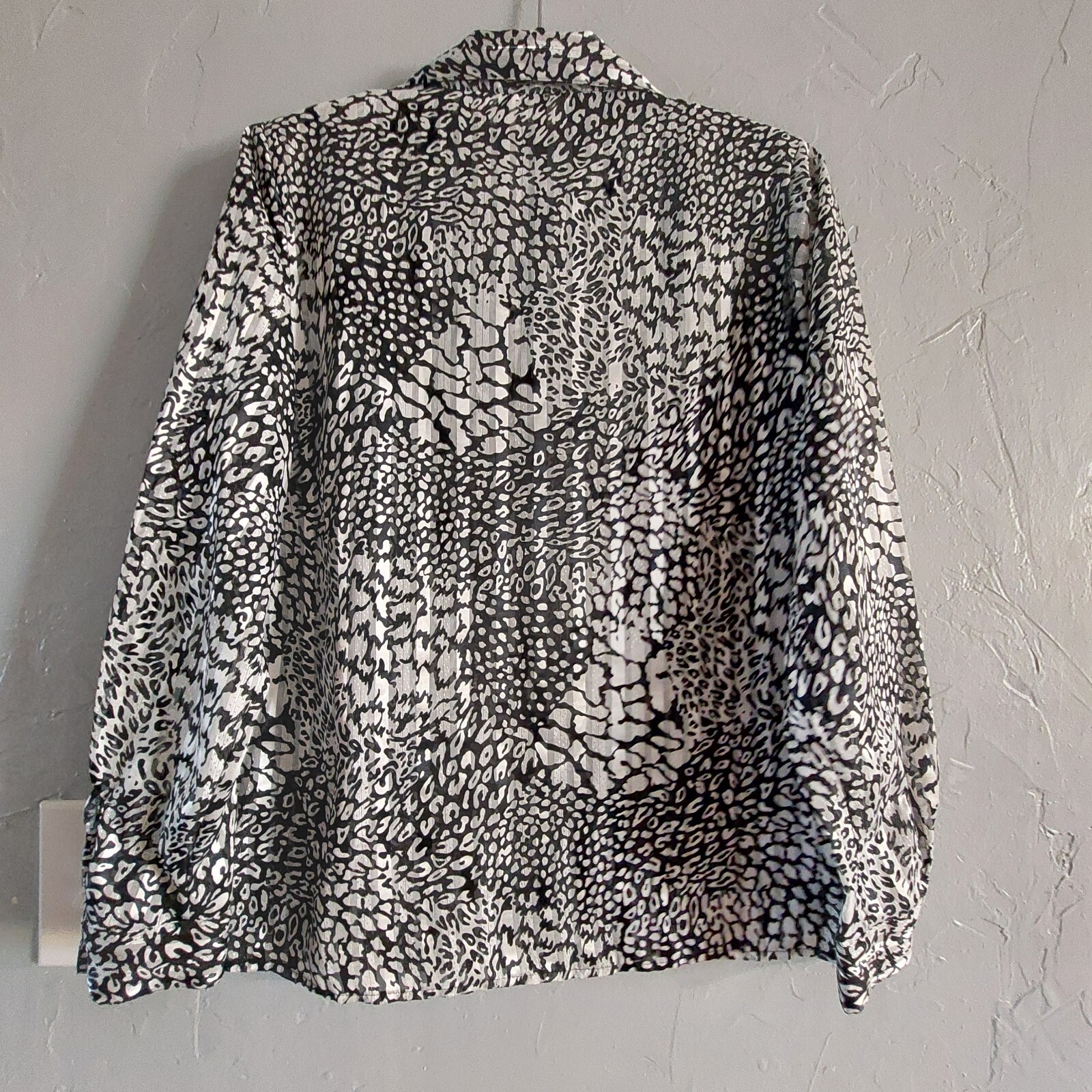 SAINT LAURENT blusa vintage yves st clair top manica lunga donna 8 poliestere 17 5 pollici di A