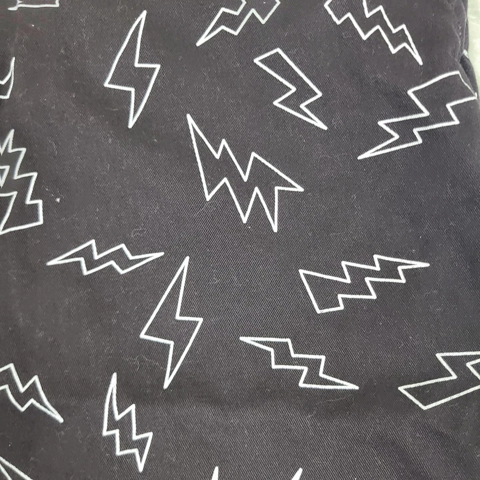 Sovereign Code Mens Shorts XL Beach Biz Black Colorful Lightning Bolt Shorts - Image 2 of 4