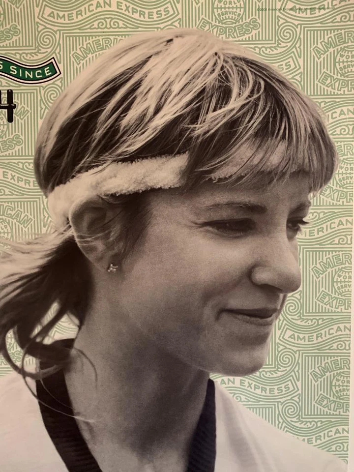 "Póster de la leyenda del tenis Chris Evert American Express 2000 24"" con x 36"" h enrollado" Foto 2 de 4