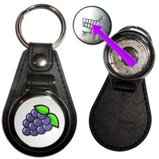 Fruit Machine Grapes Medallion Key Ring Hidden £1/€1 Token (61mm x 39mm)