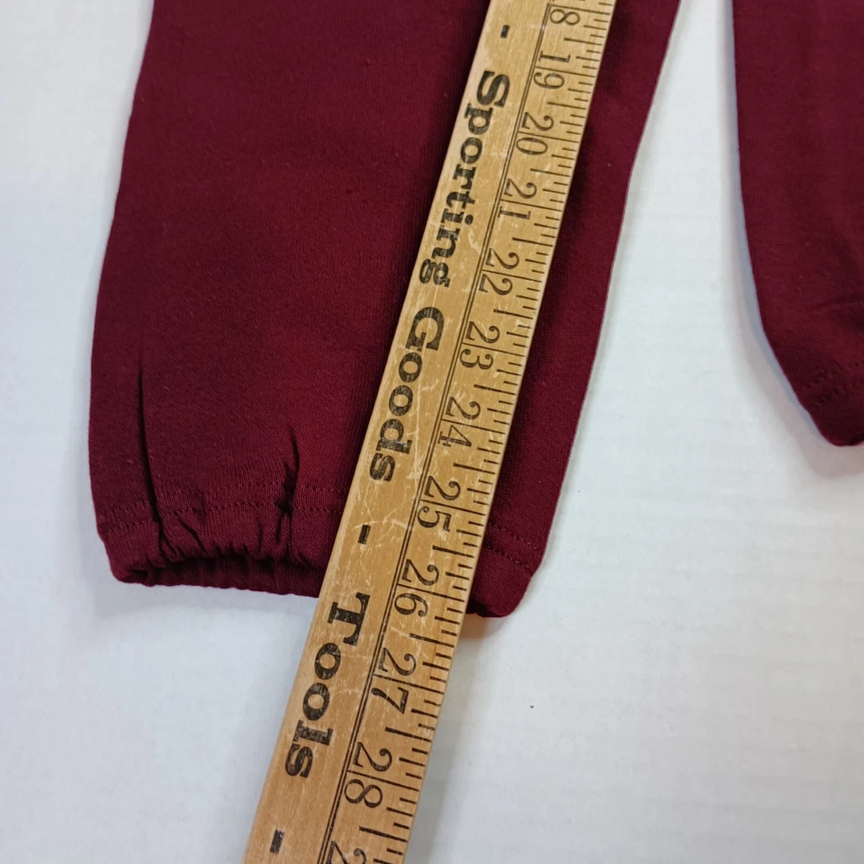 Винтажные тренировочные штаны Lee для мальчиков молодежные большие L бордовые без застежек эластичные на талии - Изображение 3 из 4