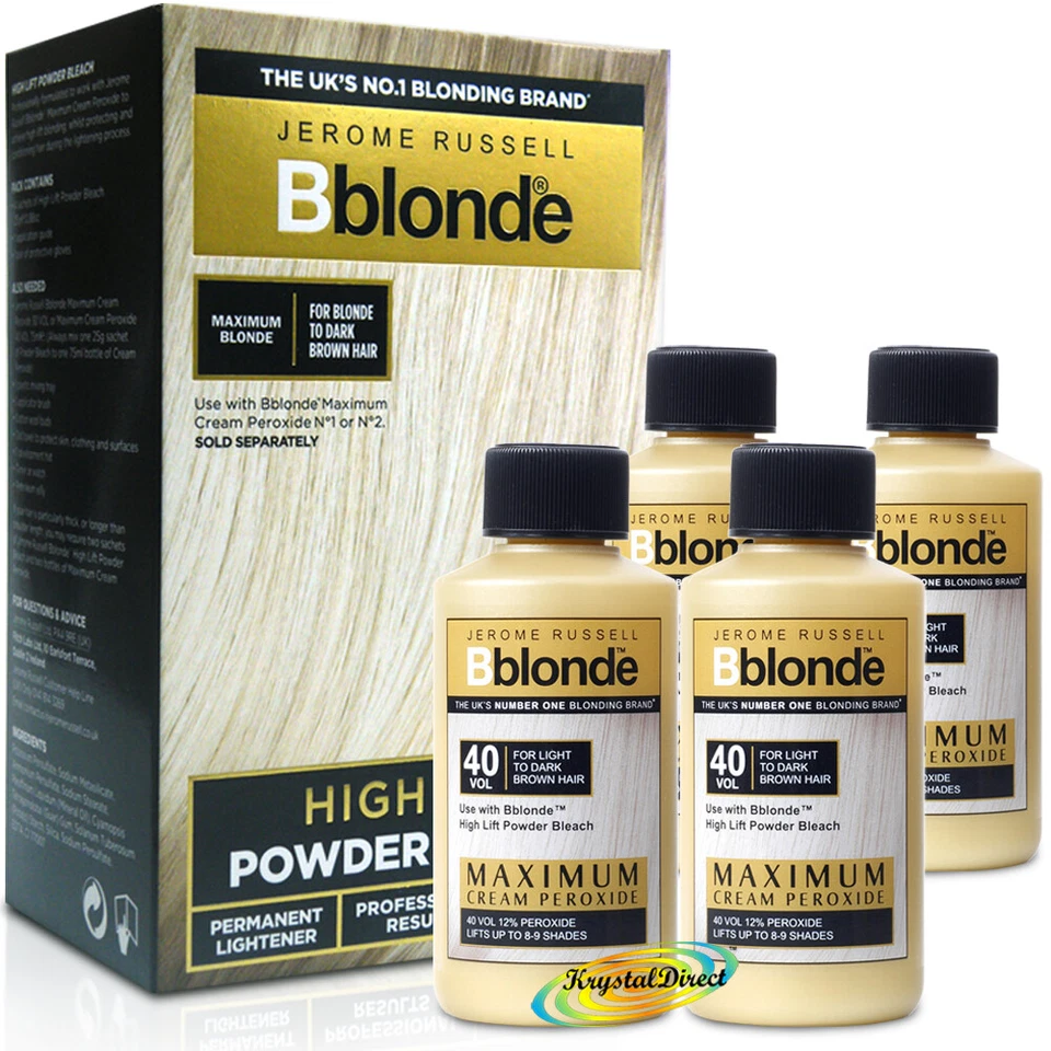 Jerome Russell Bblonde High Lift Powder Bleach + 4x Cream Peroxide 40vol 12%