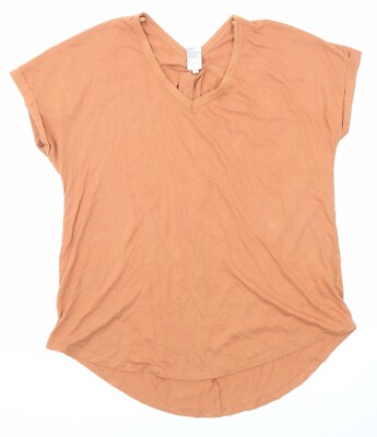 Anko Damen orange Baumwollmischung T-Shirt Größe 10