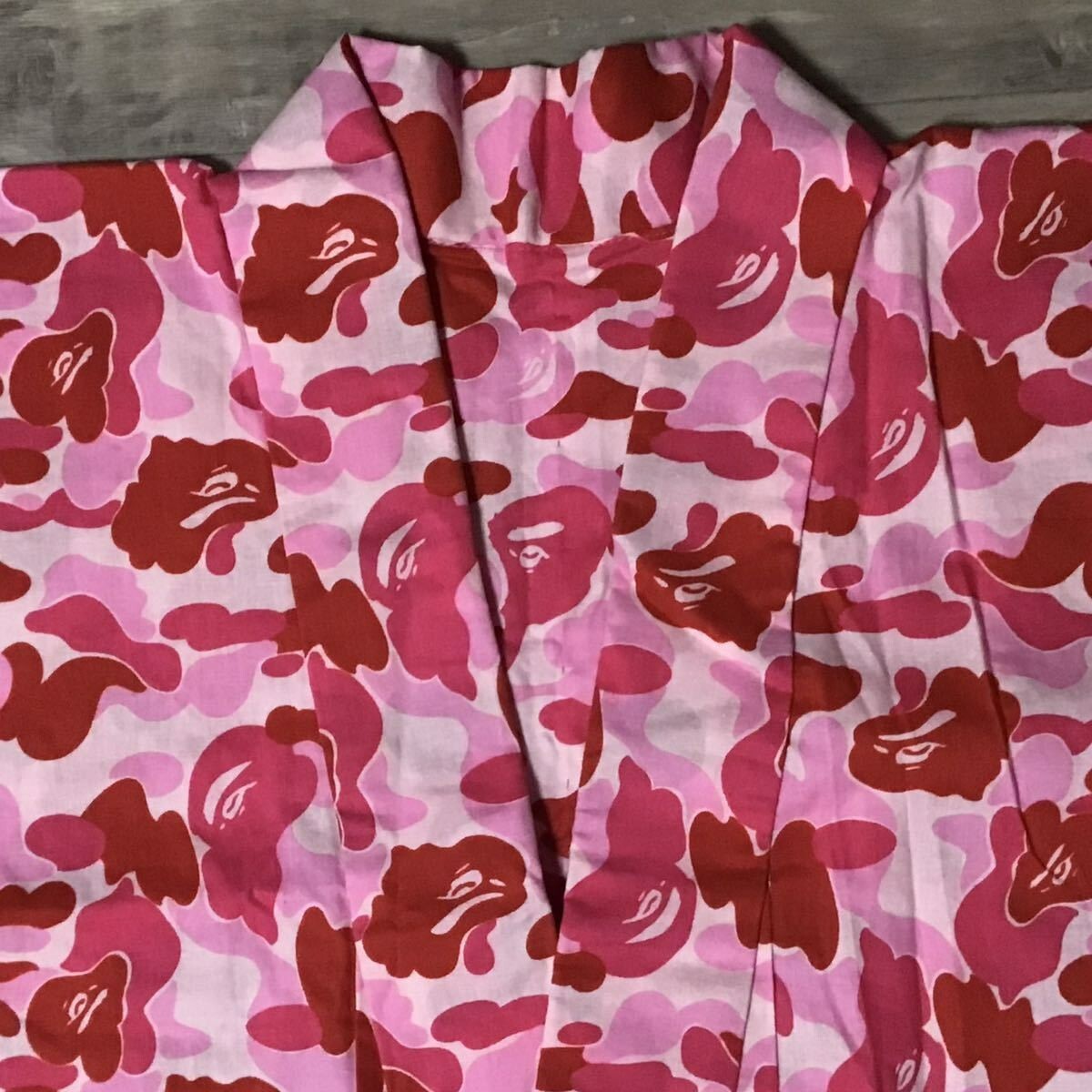 2001 BAPE Japanese Yukata ABC camo Pink Kimono Women's A Bathing