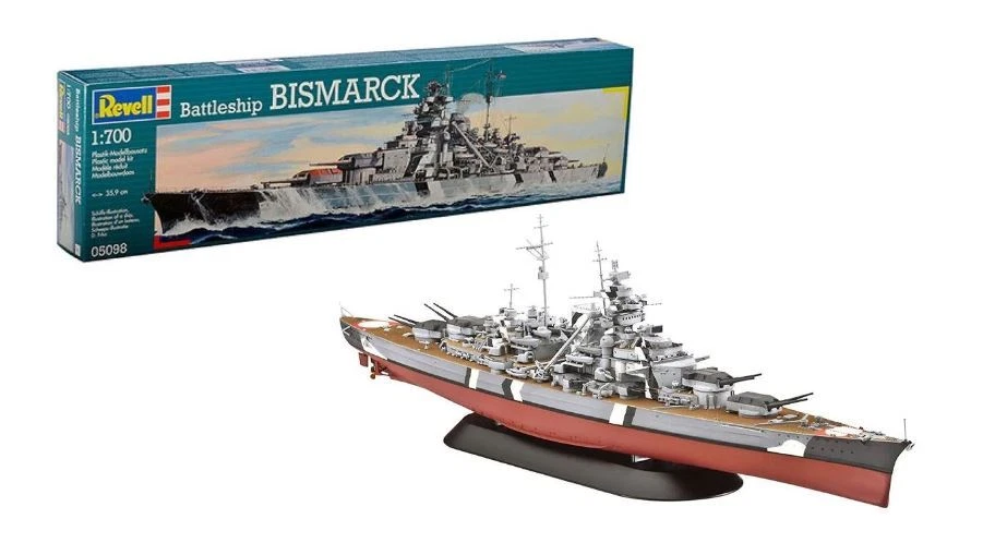 KIT MODELLINO NAVE STATICO REVELL BISMARCK MODELLISMO SCALA 1:700 - Immagine 4 di 4