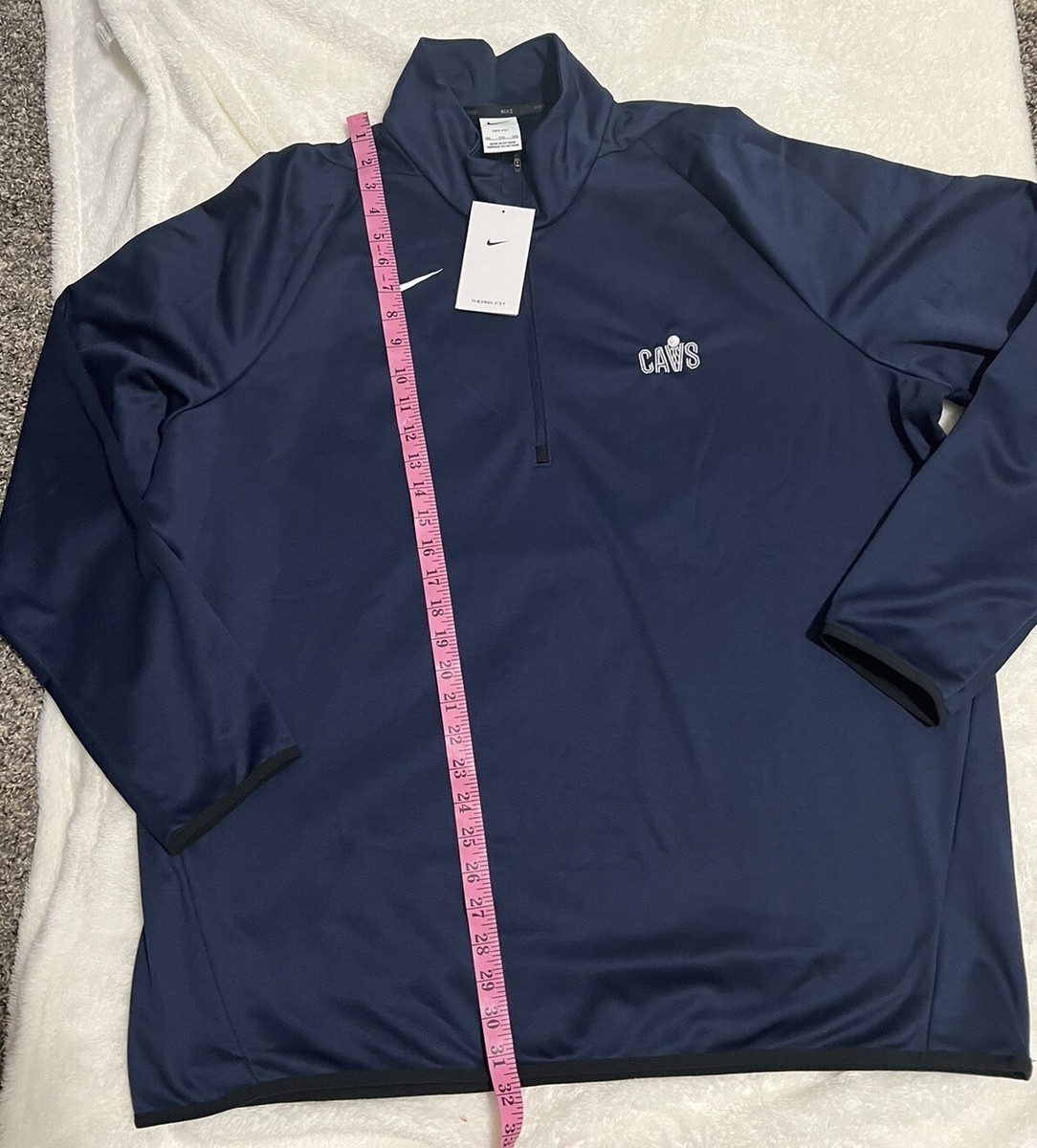 Nike Men's Therma 1/4 Zip Blue & Long Sleeve Training Top Size 2X