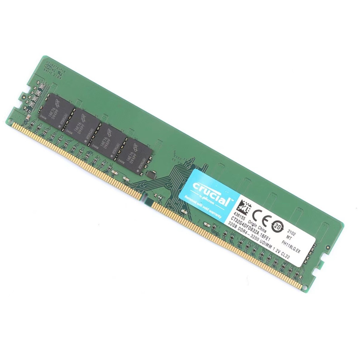 NEW Crucial 64GB (2X 32GB) DDR4 3200MHz PC4-25600 UDIMM