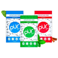 PUR Gum  Aspartame Free Chewing Gum  100 Xylitol  55 Pieces Pack of 3 