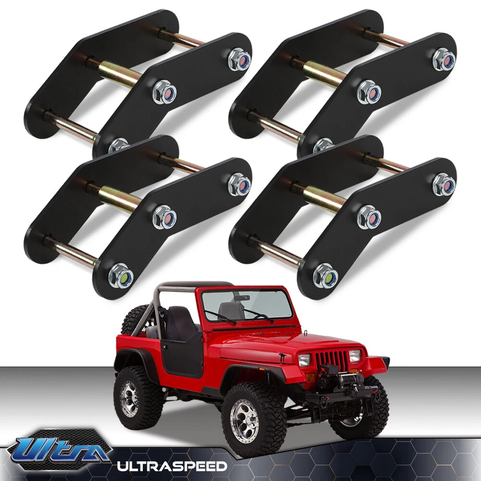 Fit For 1987-1995 Jeep Wrangler YJ Front & Rear 2" Shackle Relocation Lift Kit - Image 4 of 4