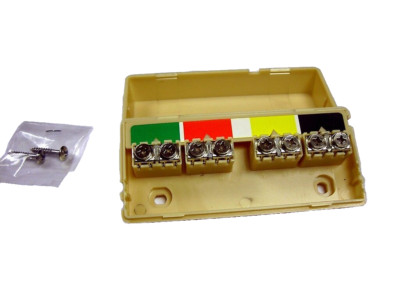 Telephone Junction Box CEI 7M1-101  4 wire Ivory 2 pcs