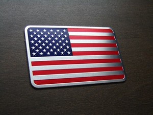 USA black American flag Car Auto chrome Emblem Decal badge 3D Sticker