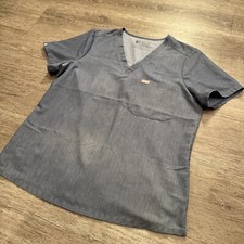 FIGS Shirt Womens Large Granite Catarina One Pocket Scrub Top V Neck Medical