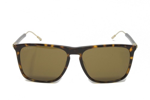Gucci Sonnenbrille Herren Eckig Kunststoff Havanna Gold 58mm Braune Gläser GG1269S-002 - Bild 2 von 6