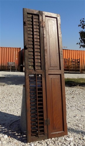 Wooden Window Shutter, Victorian Window Louver, Architectural Salvage B44, - Picture 2 of 9