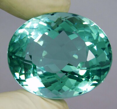 155.60 Ct Natural Ocean Blue Aquamarine Topaz Oval Cut Loose Gemstone Certified