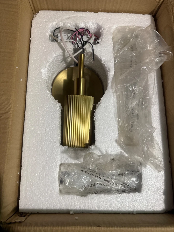 Iluminación interior moderna regulable ☼Cañas - Aplique de pared 5W 1 LED - 16 pulgadas de alto Foto 3 de 3