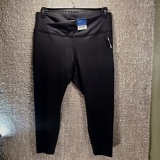 OLD NAVY Black Cloudcomfy Black Ankle Leggings Polyester 2X High Rise NWT