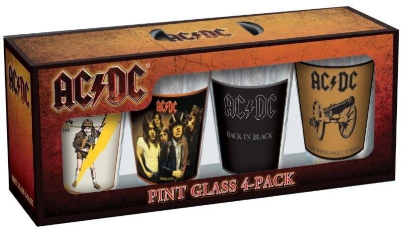 AC / DC LP Abdeckungen 4er Set Trinkgläser