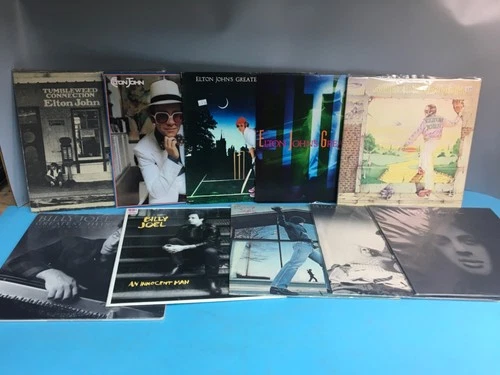 BILLY JOEL ELTON JOHN Lot of (10) Vinyl LPs VG+ / EX! Glass Houses Tumbleweed