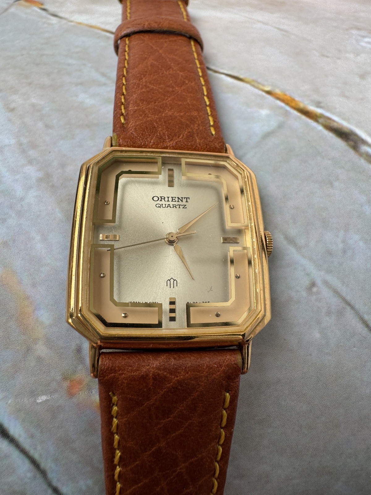 Vintage Orient Rectangular Quartz Watch – 1980s J… - image 9