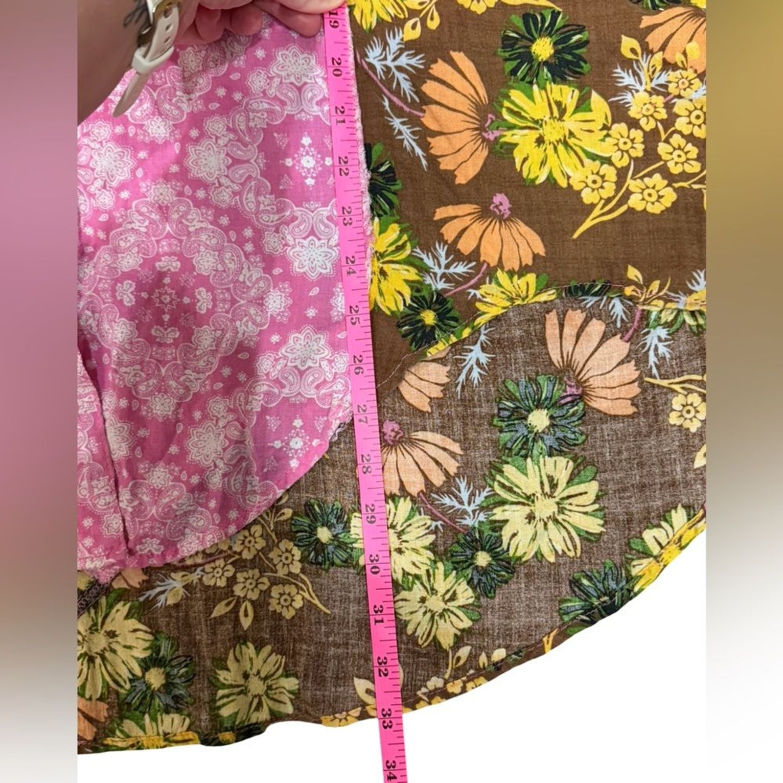 POL Patchwork Floral Button-Down Shirt – Women’s … - image 14