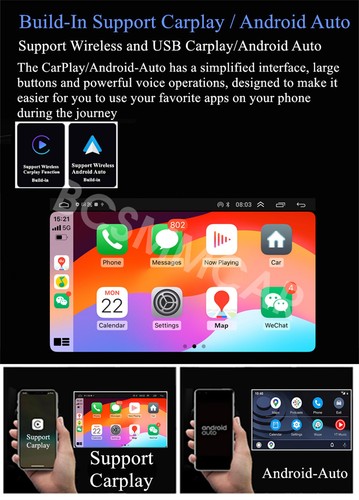 For Carplay Fit For Jeep Wrangler 2007-2016 Android 14 Car Stereo Radio GPS Navi - Picture 7 of 24