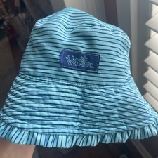 UV Skinz Reversible Colorful Pineapples/Blue Striped Bucket Hat UPF 50 3T