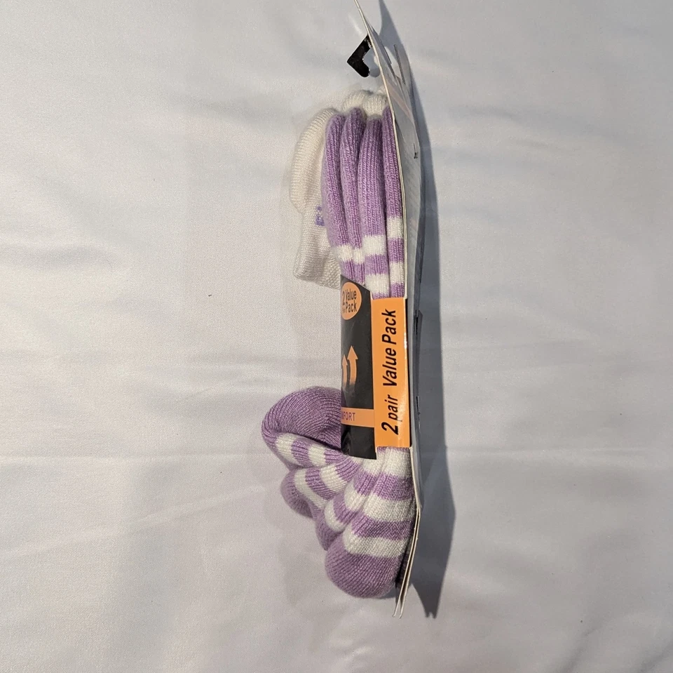 Calcetines tobilleros de golf FootJoy ProDry para hombre paquete de 2 valor púrpura/blanco L 7-12 Foto 2 de 3