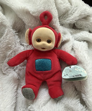 Vintage 1998 Eden Teletubbies Po Plush 8 Flocked Face w/ Original Hang Tag