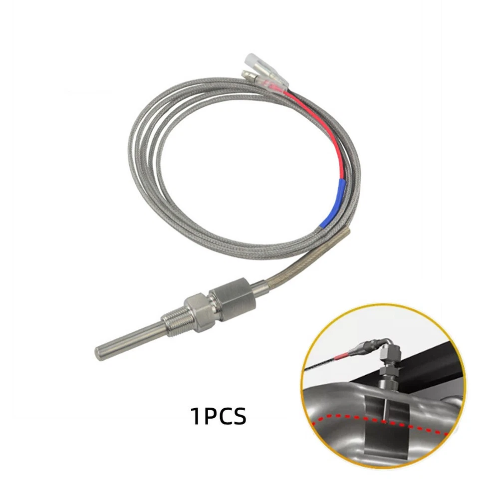 6.56ft Metal Pyrometer Gauges Replacement Exhaust Gas Temperature Probe 1/8 NPT - Imagem 2 de 4