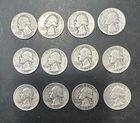Lot of (12) Washington Old U.S Silver Quarter Coins Loc#A2