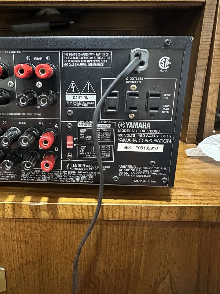 Yamaha RX-V2095 Natural Sound AV Receiver 7 Channels - Image 3 of 3
