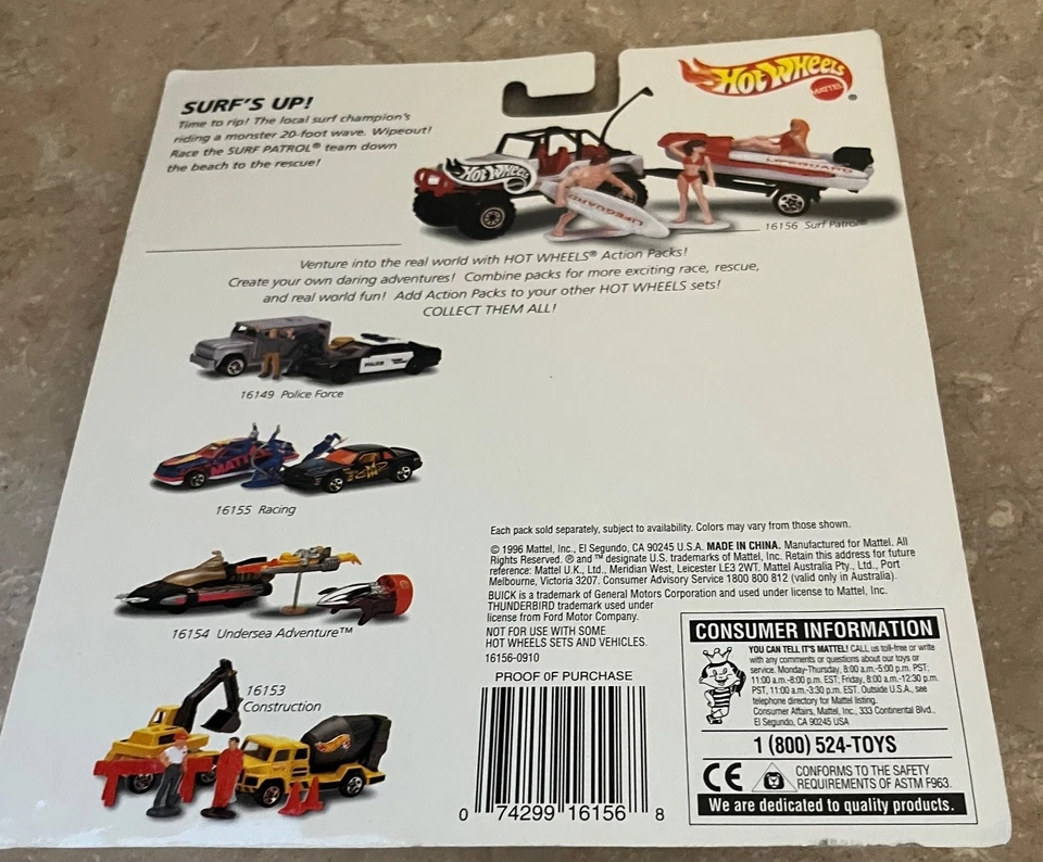 Литой джип Hot Wheels Action Pack Surf Patrol с лодкой и серферами масштаб 1:64 - Изображение 4 из 4