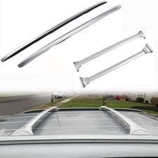   4Pcs Roof Rack Side Rails + Cross Bars for 2016-2022 Honda Pilot Silver